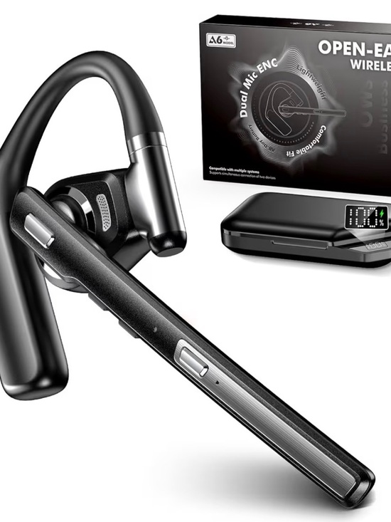 A6 OPEN EAR Other - Wireless Open-Ear Bluetooth Headset with Charging Case USE w APPLE or ANDROID